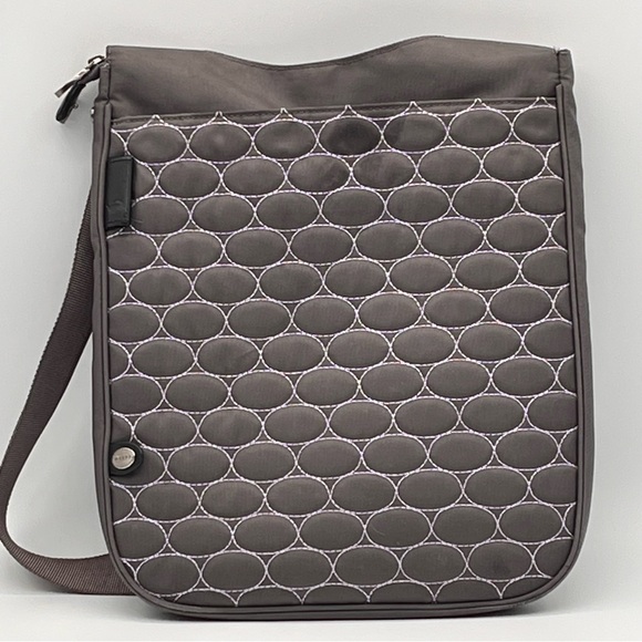 Mosey Travel Bag Purse Eco Friendly Gray Pink Adjustable Lightweight Crossbody - Picture 7 of 9